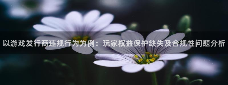 db电竞子出版社：以游戏发行商违规行为为例：玩家权益保护缺失及合规性问题分析